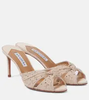 [Aquazzura] Aquazzura Slow Kisses 75 mules AU 7 neutrals