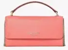 Kate Spade Roulette Top Handle Crossbody Wallet Purse Peach Melba Leather NWT