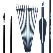 28/30/31 Inches Carbon Arrows Archery Spine 500 with Replaceable Arrowheads