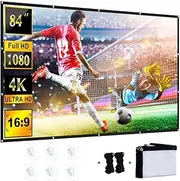 YiYunTE Portable Projector Screen, 16:9 HD Projector Screen Foldable Projection Screen Indoor Outdoor Cinema Theater Projector Screen 84 inch Projection Screen Home Bedroom Projector Screen