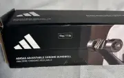 Adidas Adjustable Chrome Dumbbell 5 Kg/11 Lb Heltere Chrome Reglable New
