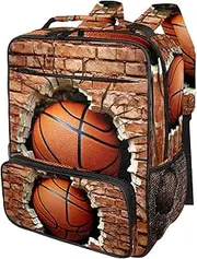 Travel Backpack,Small Backpack,Carry on Backpack,Ball Basketball Wall Texture,Backpack, V4wu9myehnwd, 14.4x11.6x5.7 in
