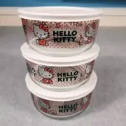 Pyrex Hello Kitty Sanrio 4 Cup Pyrex Red Storage Bowl White Lid Set Of 3