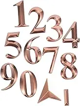 1 Set Modern Electroplated Door Number Sign Stylish Address Numerals for House Hotels and Offices Durable Wall Decor with Smooth Finish Easy to Install Unique Identification for
