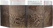DND Dungeon Master Screen Faux Leather Embossed Dragon & Mimic, Four-Panel with Pockets DM Screen for Dungeons and Dragon, Pathfinder, D&D