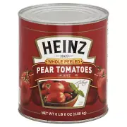 HEINZ Whole Peeled Pear Tomatoes In Juice (102 Oz. Cans, Pack Of 6)