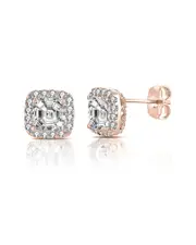 Genevive 14K Rose Gold Plated Studs
