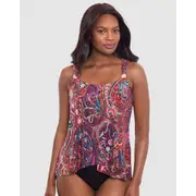 Miraclesuit Swim Dynasty Dazzle Underwired Draped Tankini Top