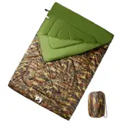 Double Sleeping Bag with Pillows for Camping For Adults 3-4 Seasons Warm and