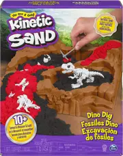 Kinetic Sand Dino Dig Playset with 10 Hidden Dinosaur Bones Kids Toy Age 6+ Gift