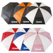 Pro-Tekt 62" Double Canopy Umbrella Auto-Open Vented Golf Sports Tennis Football