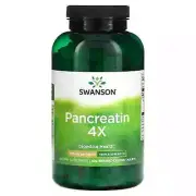 2 X Swanson, Pancreatin 4X, Triple Strength, 375 mg, 300 Enteric-Coated Tablets