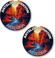 [No Thorns Media] Antelope Canyon Arizona 2 Pack Pinback Buttons 2.25" Fun Pins for Clothes, Backpacks, Hats, and Jackets - Cartoon, Retro, and Punk Style Lapel Badges, Slogans, and Party Pins ID45000, Metal, no