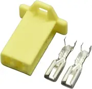 BIZOCA 10 Set 2 Pins 6030-2981 6040-2111 Male Female 2.8mm Wire Harness Motorcycle Sensor Connector DJ7021A-2.8-11/21(Yellow Female)