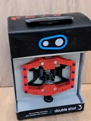 NEW Crankbrothers Clipless/Platform Pedals / Double Shot 3 / Black & Red