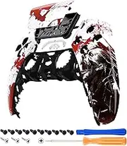 eXtremeRate Blood Zombie Touchpad Front Shell Compatible with ps5 Controller BDM-010 BDM-020 BDM-030 BDM-040 BDM-050, DIY Replacement Shell Custom Touch Pad Cover Compatible with ps5 Controller