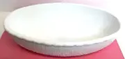 Vintage FTD White Milk Glass Oblong Dish Wheat Grass Design 1975