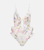 [Zimmermann] Zimmermann Floral ruffled swimsuit AU 14 multicoloured