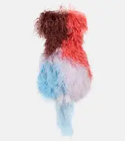 [The Attico] The Attico Keri feather-embellished minidress AU 6 multicoloured
