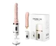 DIBE Cyclone Fire Remote Control Auto Heating Telescopic Sex Machine Kit