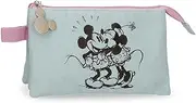 [Disney] Joumma Kisses M&M Triple Pencil Case, Blue, 22 x 12 x 5 cm, Polyester, Blue, Triple Pencil Case, Blue, Triple Pencil Case