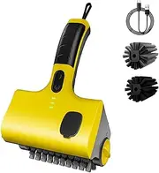 Cordless Electric Grill Brush, with PP Brush and Stainless Steel Brush, 2 Speed Adjustable for BBQ Grill and Kitchen