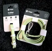 Diggs XS Collar and Leash - sage green - brand new with tags!