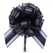 6 PCS Pull Bows,Pull Bow for Gifts Wrapping 6 inch Black Gift Bows for black