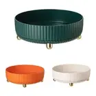 Rotating Turntable Spice Racks With 4 Feet for Cabinet Kitchen Countertop Pantry