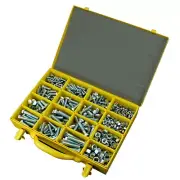 M6 M8 M10 M12 Metric Bolt & Nut CL8.8 Fastener Assortment Kit Zinc 513 Pce