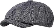 [Max5] Newsboy Hats for Men Flat Cap Cotton Irish Cabbie Ivy Driving Gatsby Hunting Hat Men’s Summer Hat, M Size