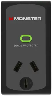 Monster Single Socket Surge Protector (Black)