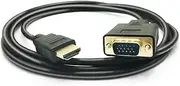 HDMI to VGA Cable PeoTRIOL Active HDMI Male to VGA Male M/M Video Audio Converter Adapter Cord Support Full 1080P from HDMI port PC Laptop HDTV to D-SUB HD 15 Pin VGA Monitors Projector-6ft/1.8M