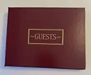 Hortense B Hewitt Burgundy Guest Book 7 1/2" x 5 3/4"