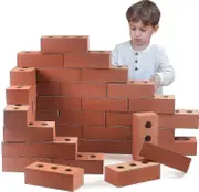 Bricks Building Role Play Toy, Life Size1.6*0.8*0.45cm Fake Pretend Foam Construction Blocks (100 Pa