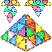 PicassoTiles 12pc Magnetic Building Block Set Equilateral Triangle Magnet Tiles Construction Toy STEM Learning Kit Educational Playboards Pretend Play Stacking Blocks Child Brain Development PTE01