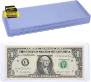 6 Packs Clear Dollar Bill Sleeves, PVC Dollar Bill Holder Currency Holder Curren