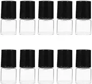 BATHVEVE 25Pcs Mini Roll Bottles Clear Glass Containers for Essential Oils Perfumes and Aromatherapy Reusable Roller Bottles with Caps for Daily Care and Formulation