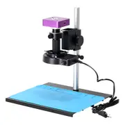 HAYEAR Digital Microscope Camera Kits, 51MP Camera, 150X C-Mount Lens, 56-LED Ring Light, Stereo Stand, for PCB Repair