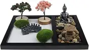 Desktop Zen Garden,Miniature Japanese Sand Garden Crafts Kit | Table Meditation Zen Artistic Decoration for Business, Workplace, Study Room, Home
