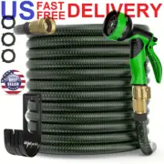 Expandable Flexible Garden Hose with 10 Function Spray Nozzle Lightweight 100ft