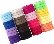 Baluue 100pcs Headband Soft Wow Hair Band Fabric Ring Scrunchies Goody Hair Elastics Hair Ties Headbands Women Silk Scrunchie Ponytail Material Styling Bun