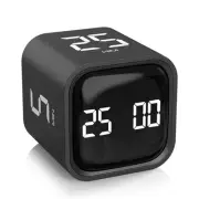 Rotating Pomodoro Timer 5, 25, 10 50 Minutes Preset, Desk Productivity Flip T...