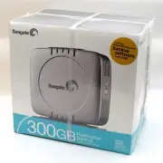 Seagate 300GB External Hard Drive Pushbutton Backup - New Old Stock