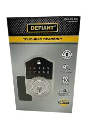 Defiant Touchpad Electronic Single Cylinder Deadbolt Satin Nickel 1009 623 200