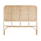 Lennox Rectangle Rattan Bedhead Double Size Natural