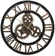 Artiss Wall Clock Extra Large 3D Vintage Silent No Ticking Movements Home Office Decor Digital Room Alarm Clocks Décor Living Bedroom Retro Metal Modern Design