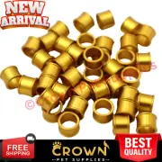 20 PCS Aluminium Closed-loop Leg Bands Parrot Dove Birds Pigeons 8MM Yellow