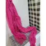 圍巾 絲巾 桃紅色絲巾