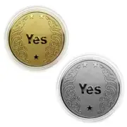 Novelty Coins Yes or No Decision Coin Gold or Silver Flip